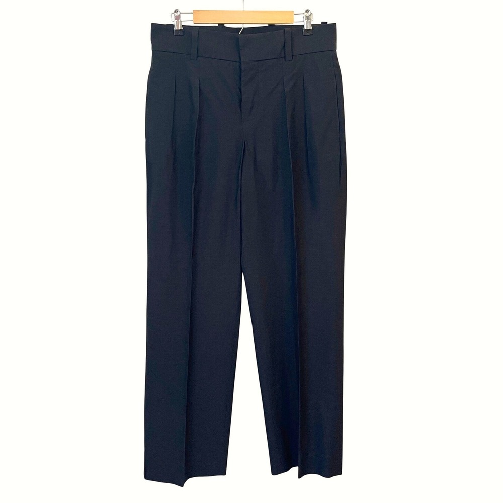 Marni Double Pleated Cotton Trousers Mens 33x34 IT 42 Dress Pants Italy Charcoal